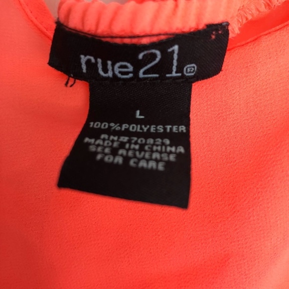 Neon Pink-Orange Tank Top - Picture 4 of 6